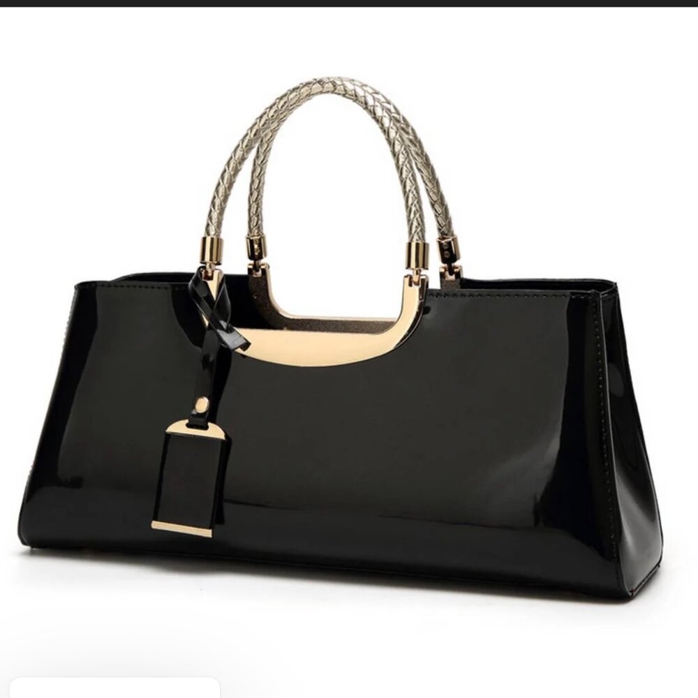 The Selma Glossy Patent Handbag